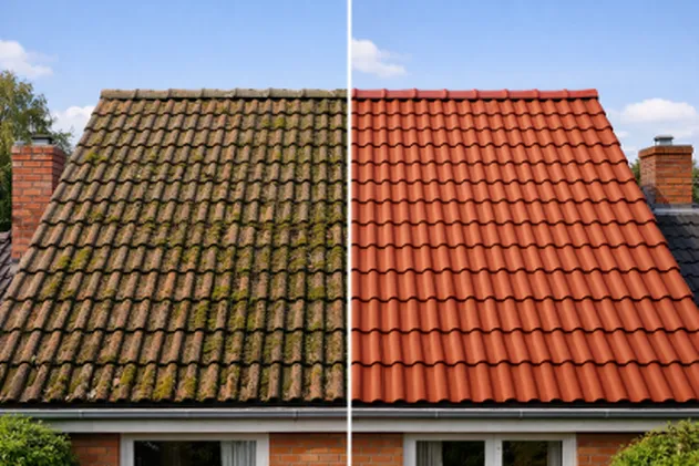 dakreiniging voor en na - 05