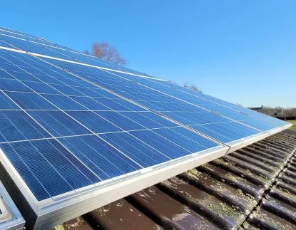 gereinigde zonnepanelen