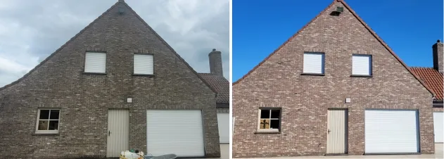 reiniging gevel te Gent voor en na - 05