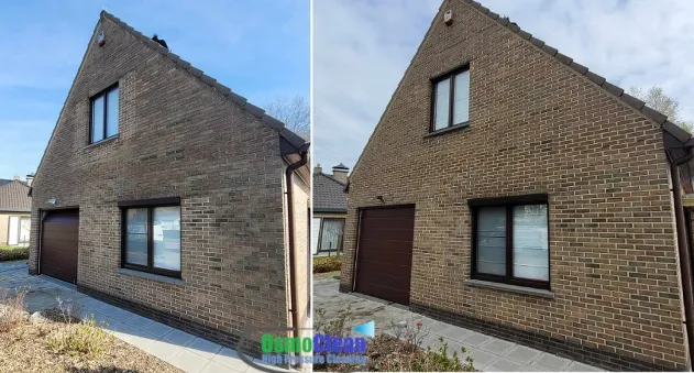 reiniging gevel voor en na - Gent 06